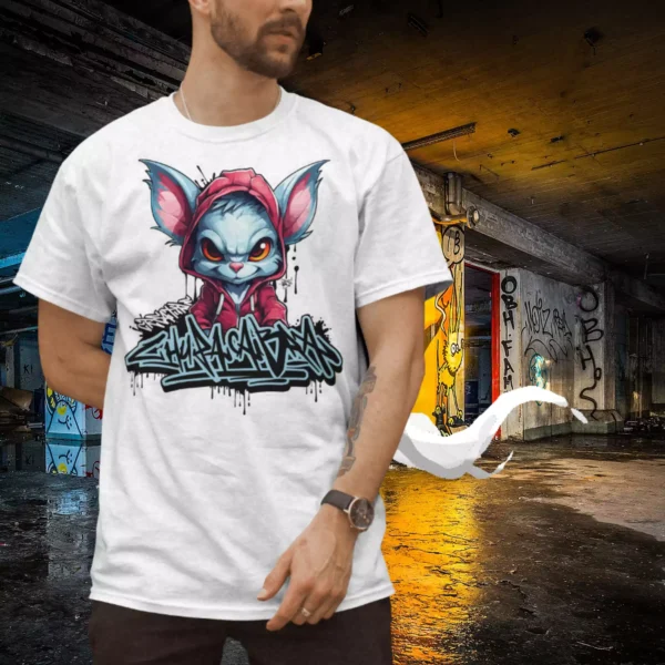 Grafika PNG przedstawiająca Chupacabrę w dynamicznym, streetwearowym stylu graffiti. Idealna do nadruków DTF i DTG na koszulki, bluzy, torby i inne produkty. Transparentne tło, wysoka rozdzielczość 300 DPI.