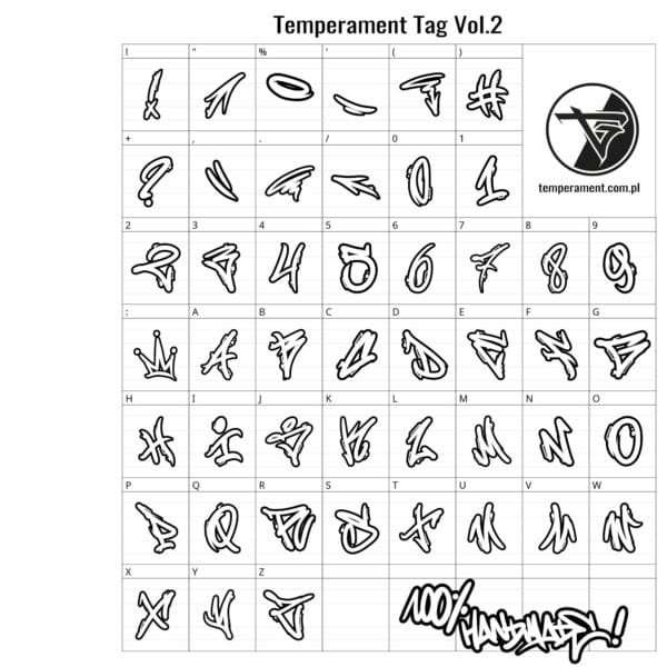 Czcionka Graffiti Temperament Vol. 2 (TTF/OTF/SVG/EPS/PNG) - obrazek 8