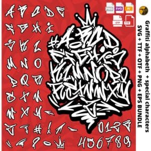 Czcionka Graffiti Temperament Vol. 2 (TTF/OTF/SVG/EPS/PNG)