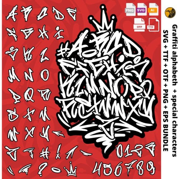 Czcionka Graffiti Temperament Vol. 2 (TTF/OTF/SVG/EPS/PNG)