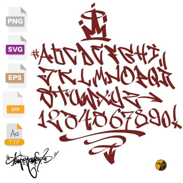 Czcionka Graffiti Temperament Vol. 3 (TTF/OTF/SVG/EPS/JPG/PNG) - obrazek 2