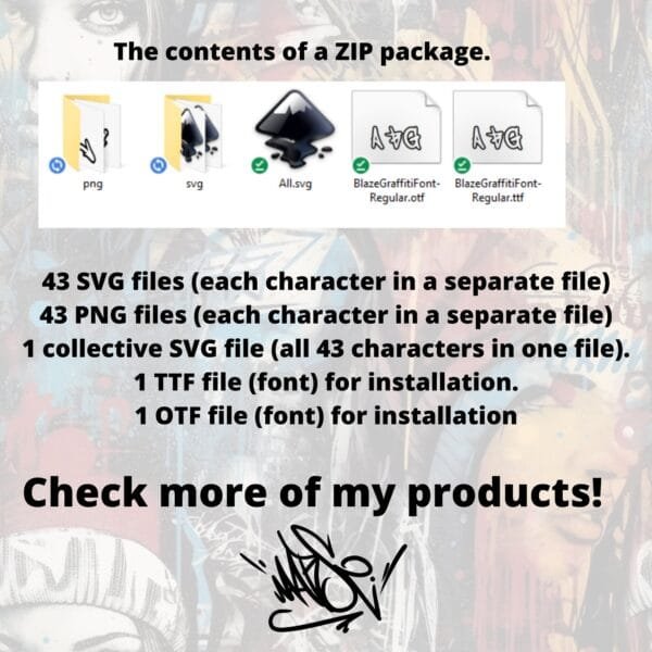 Czcionka Graffiti Blaze (TTF/OTF/SVG/PNG) - obrazek 3