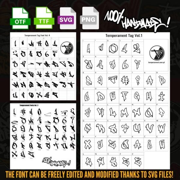 Zestaw Czcionek – Graffiti Script Saga 2023 - obrazek 9
