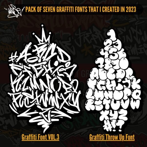 Zestaw Czcionek – Graffiti Script Saga 2023 - obrazek 3