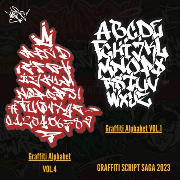 Zestaw Czcionek – Graffiti Script Saga 2023 - obrazek 4