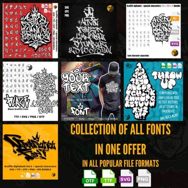 Zestaw Czcionek – Graffiti Script Saga 2023 - obrazek 2