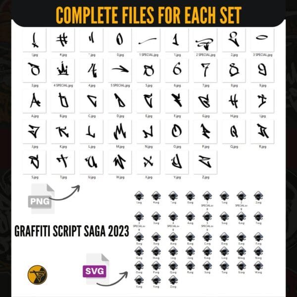 Zestaw Czcionek – Graffiti Script Saga 2023 - obrazek 8