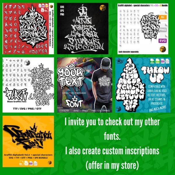 Czcionka Graffiti Bold Blocks (TTF/OTF/PNG/SVG) - obrazek 9