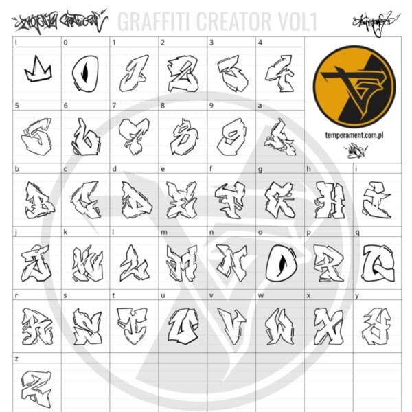 Czcionka Graffiti Creator Vol. 1 (SVG/PNG/TTF/OTF/Ramki Canva) - obrazek 2