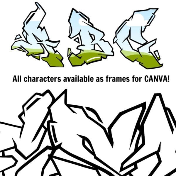 Czcionka Graffiti Creator Vol. 1 (SVG/PNG/TTF/OTF/Ramki Canva) - obrazek 3