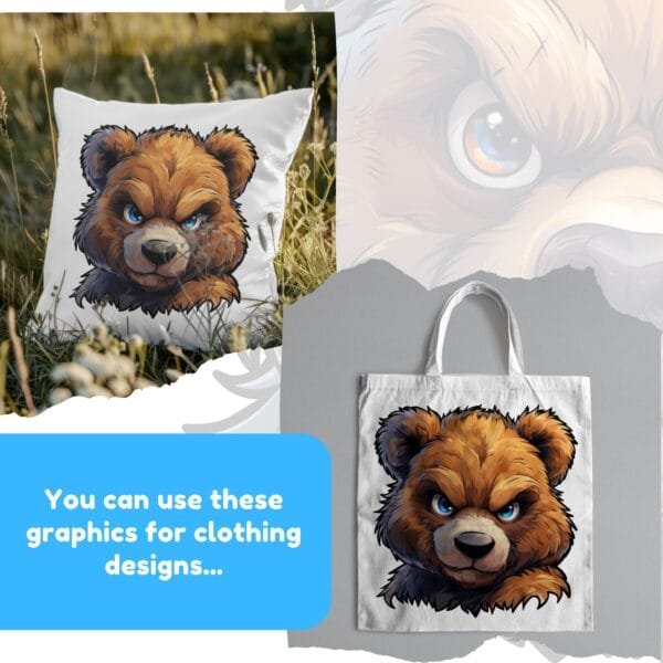 Grafiki użytkowe - Teddy Bear Zestaw 1 (10xPNG) - obrazek 6