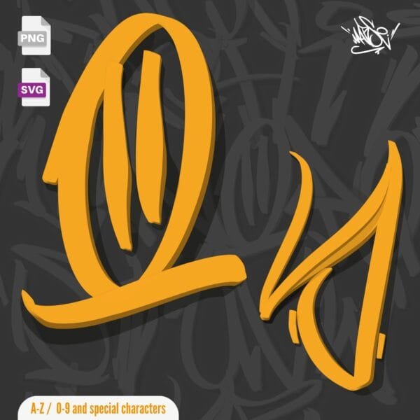 Czcionka Graffiti 3D Yellow (PNG/SVG) - obrazek 7