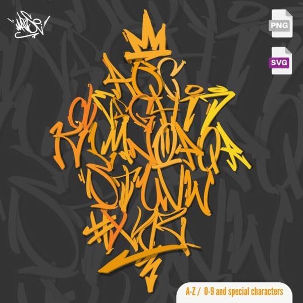 Czcionka Graffiti 3D Yellow (PNG/SVG) - obrazek 2