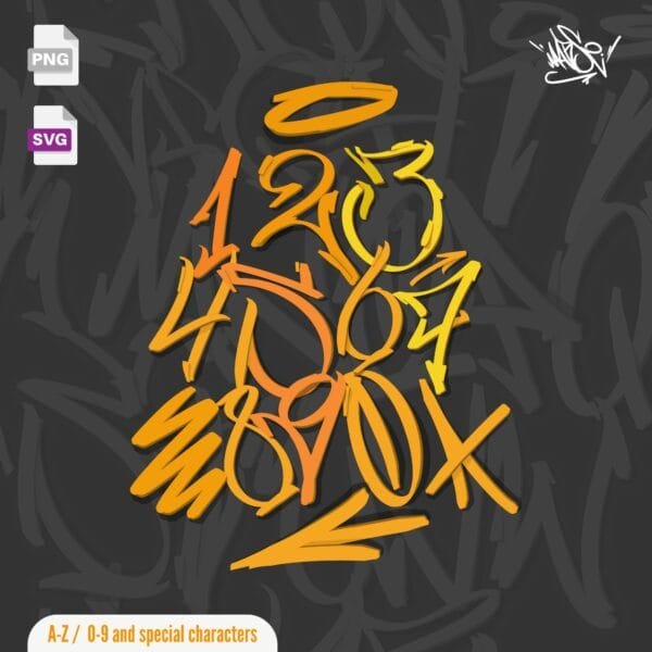 Czcionka Graffiti 3D Yellow (PNG/SVG) - obrazek 3