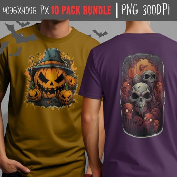 Grafiki użytkowe – Halloween Zestaw 1 (10xPNG) - obrazek 3