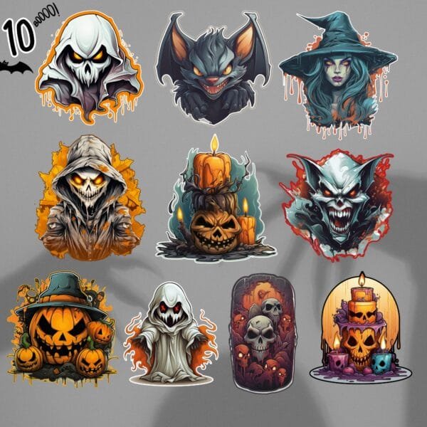 Grafiki użytkowe – Halloween Zestaw 1 (10xPNG) - obrazek 2