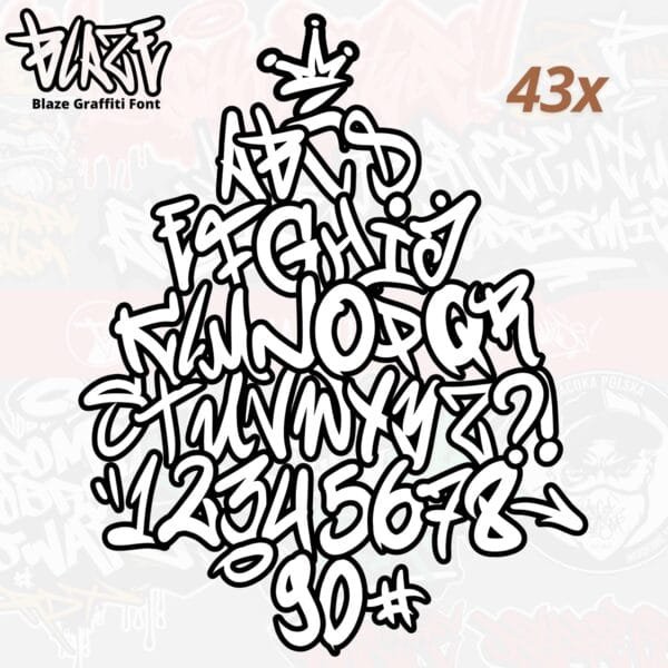 iPad Procreate – Blaze Graffiti Font (43 pędzle) - obrazek 2