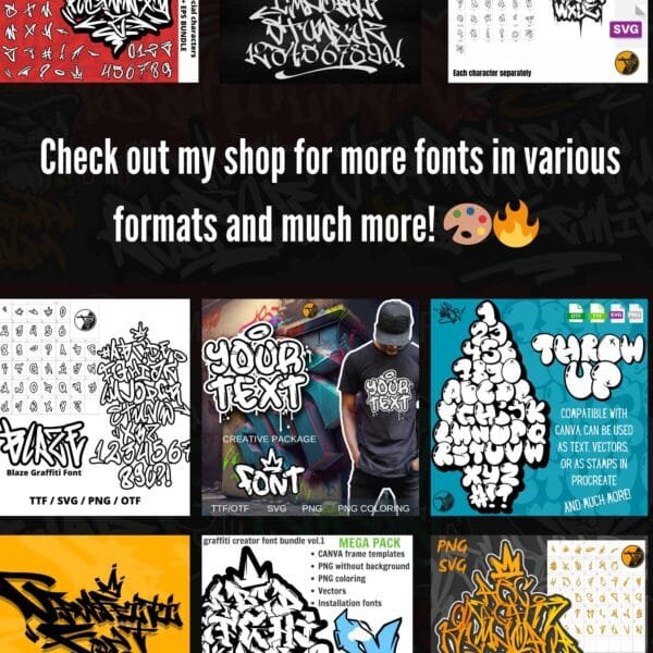 iPad Procreate – Temperament Font Vol.1 (51 pędzle) - obrazek 6