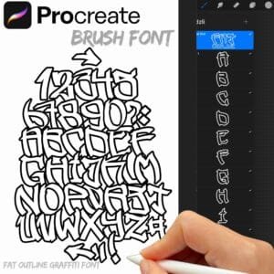 iPad Procreate – Fat Outline Graffiti (47 pędzli)