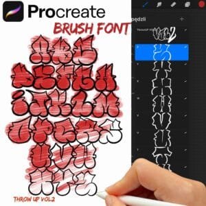 iPad Procreate – ThrowUp Vol.2 (24 pędzle)