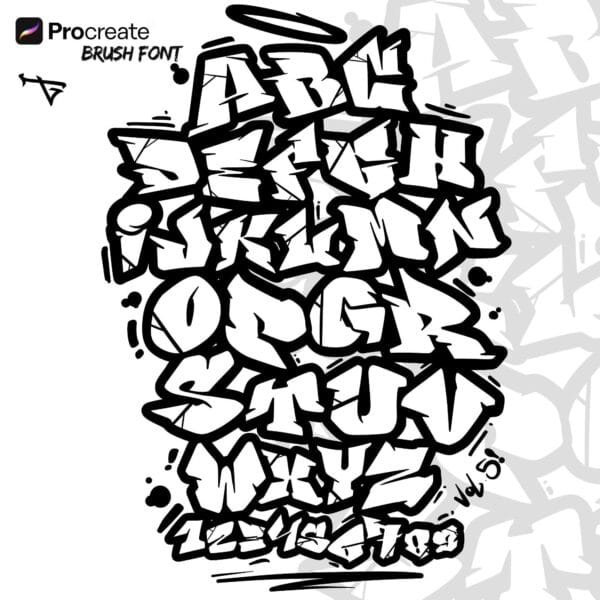 Czcionka Graffiti Vol. 5 (PNG/SVG/TTF/OTF/Procreate) - obrazek 3