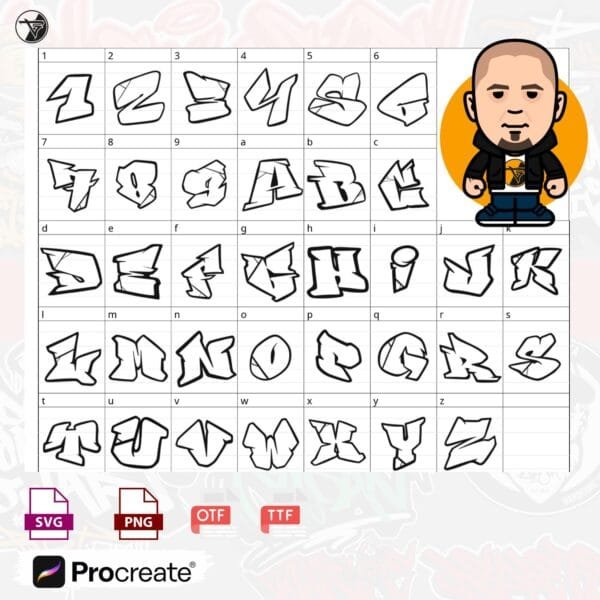 Czcionka Graffiti Vol. 5 (PNG/SVG/TTF/OTF/Procreate) - obrazek 2