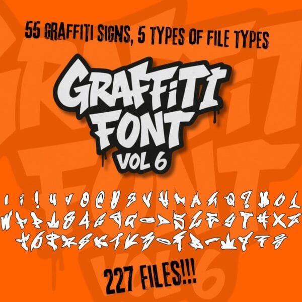 Czcionka Graffiti Vol. 6 (PNG/SVG/PDF/TTF/OTF/Procreate) - obrazek 3