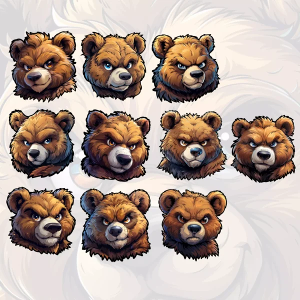 Grafiki użytkowe - Teddy Bear Zestaw 2 (10xPNG) - obrazek 8