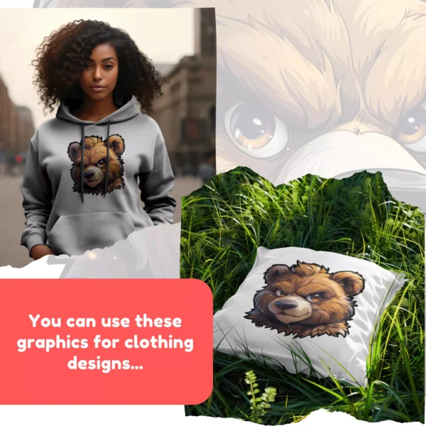 Grafiki użytkowe - Teddy Bear Zestaw 2 (10xPNG) - obrazek 4