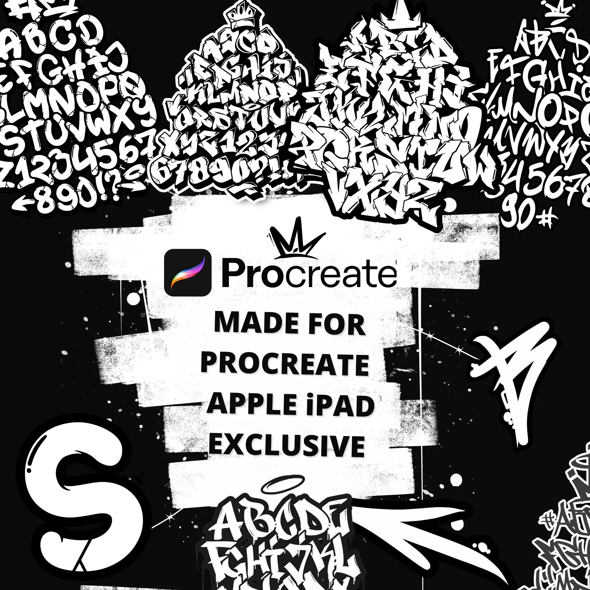 iPad Procreate – Ultimate Procreate Graffiti - Paczka 13 zestawów (550+pędzli) - obrazek 6