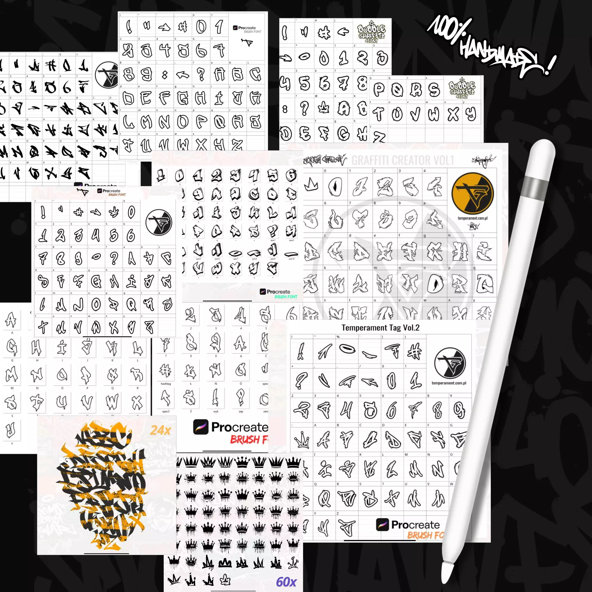 iPad Procreate – Ultimate Procreate Graffiti - Paczka 13 zestawów (550+pędzli) - obrazek 7